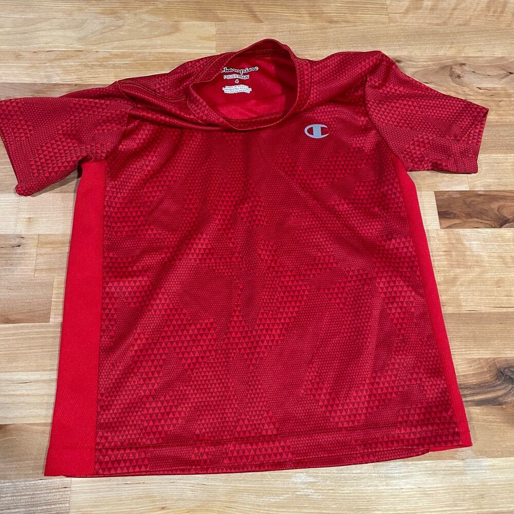 Champion Little boy tshirt shirt 4 red diamond shaped - Picture 1 of 4